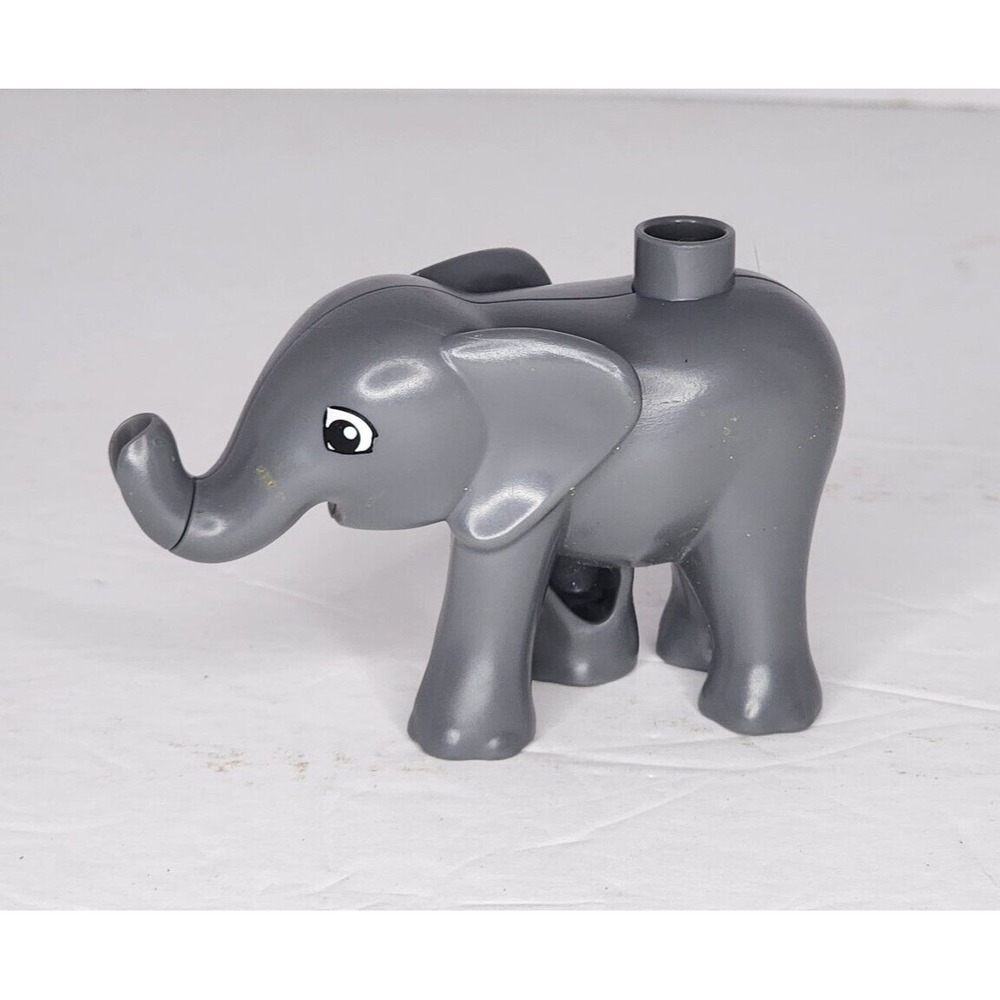 Lego Duplo Gray Baby Elephant 2" Plastic Animal Figure Replacement Piece Toy